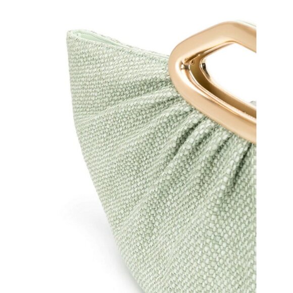 💕CULT GAIA💕 Jada Top Handle Clutch Bag Raffia ~ Mint Green NWT - Picture 8 of 16